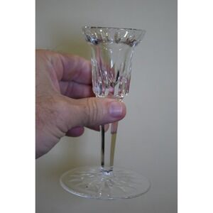 1 Vintage IRELAND MADE Gothic Script Waterford Crystal 5.5'' 5 1/2" Candlestick